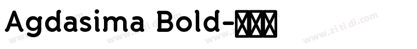 Agdasima Bold字体转换